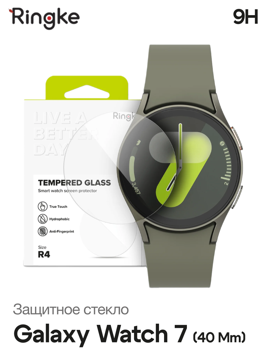 Ringke Slim Tempered Glass Galaxy Watch 7 40 Mm Titanium Black